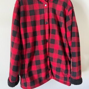 Cuddl Duds Fleecewear Bonded Sherpa Snap Front Jacket